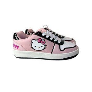 Women's 9 Hello Kitty Pink Tennis Shoes Lace Up Sneakers NEW WITH TAGS